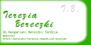 terezia bereczki business card